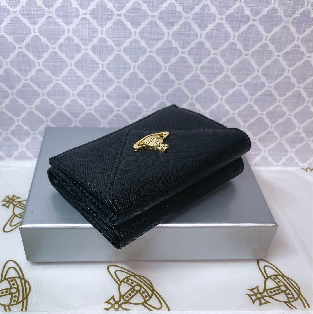 【最新♡ショッパー付】Vivienne Westwood 3つ折り財布 ブラック
