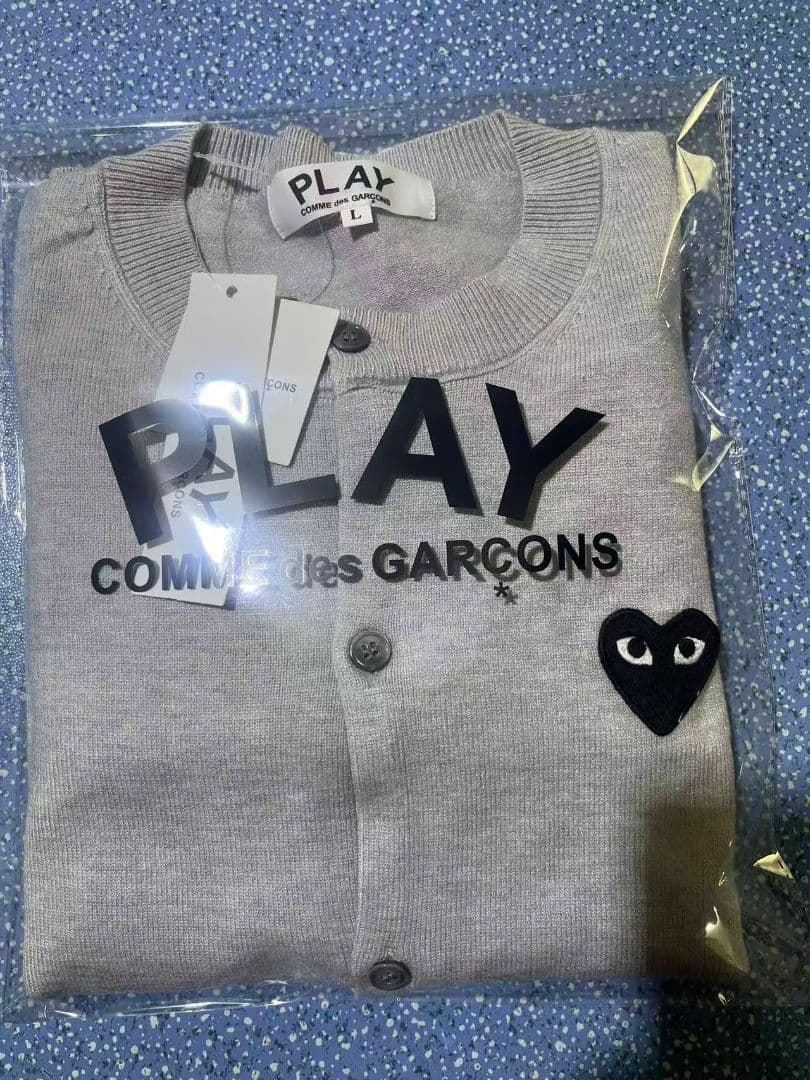 PLAY COMME des GARCONS カーディガンM-XL#10 グレー