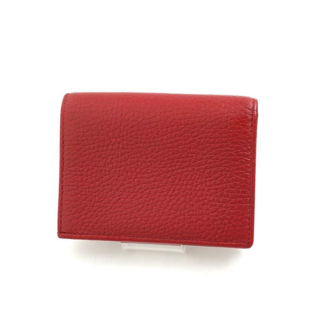 ✨新品未使用✨　GUCCI ミニ財布　マーモント　GGロゴ 二つ折り　レッド