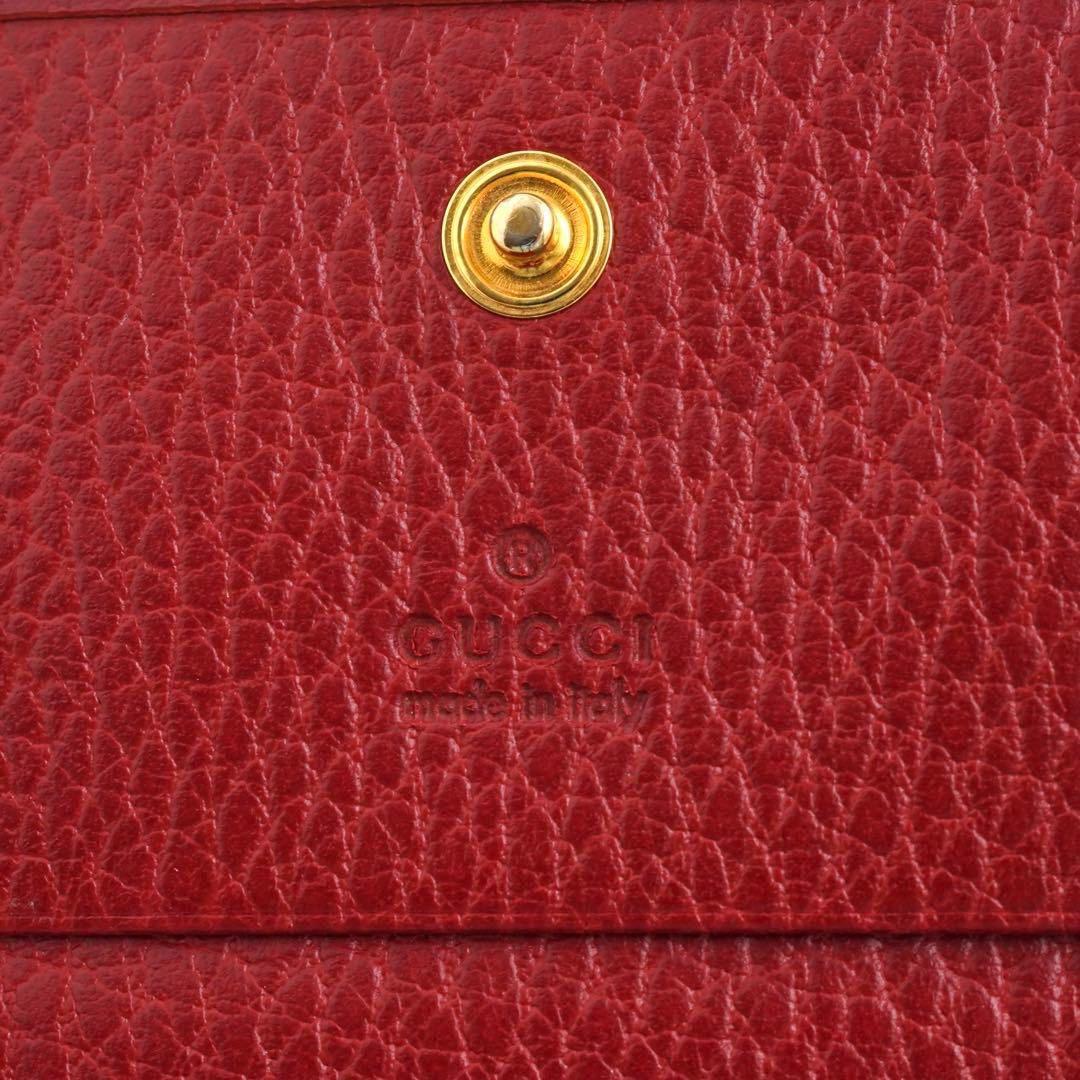 ✨新品未使用✨　GUCCI ミニ財布　マーモント　GGロゴ 二つ折り　レッド