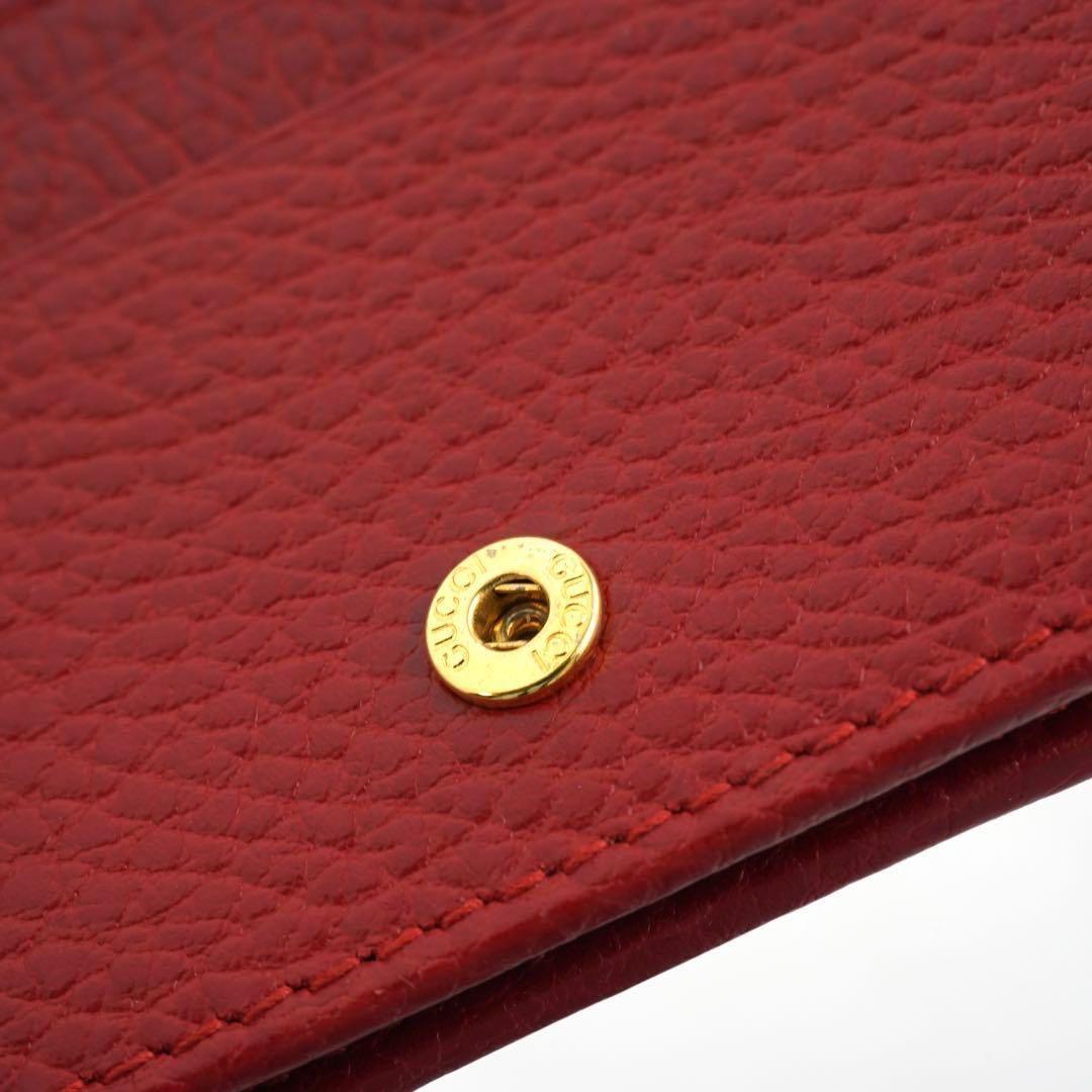 ✨新品未使用✨　GUCCI ミニ財布　マーモント　GGロゴ 二つ折り　レッド