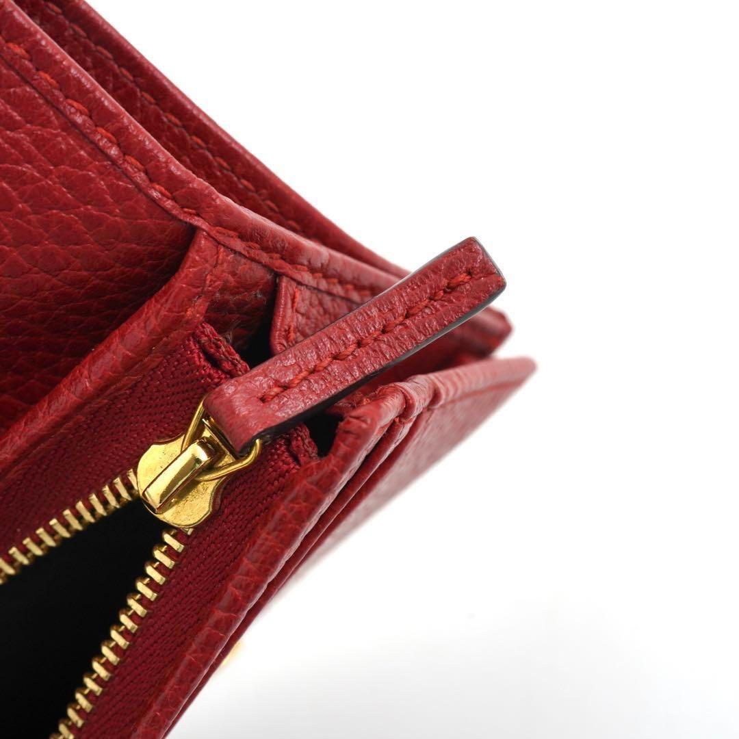 ✨新品未使用✨　GUCCI ミニ財布　マーモント　GGロゴ 二つ折り　レッド