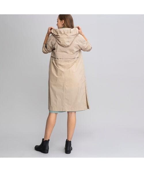 極美品★AIGLE｜定価2.6万 撥水 ワッシャータッチ コート ベージュ