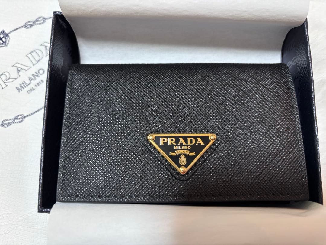 ⚠︎限定セール⚠︎【新品未使用】PRADA ブラックレザー　名刺入れ