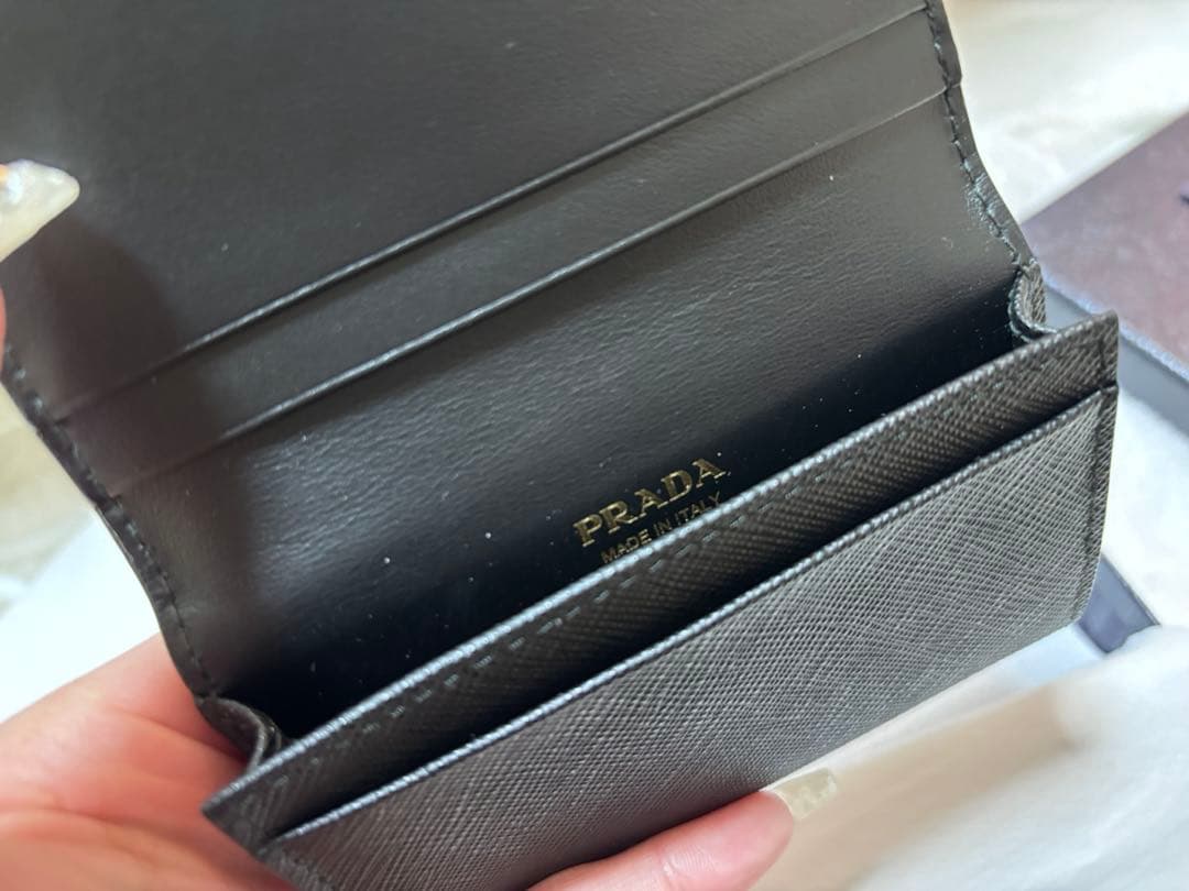 ⚠︎限定セール⚠︎【新品未使用】PRADA ブラックレザー　名刺入れ
