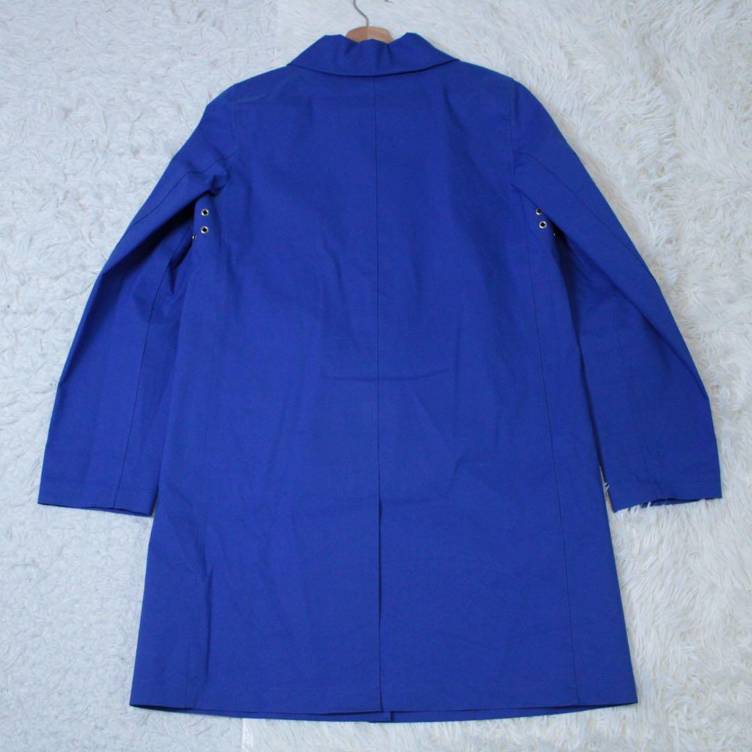 新品 MACKINTOSH ライナー付 ゴム引き ステンカラーコート 青 36