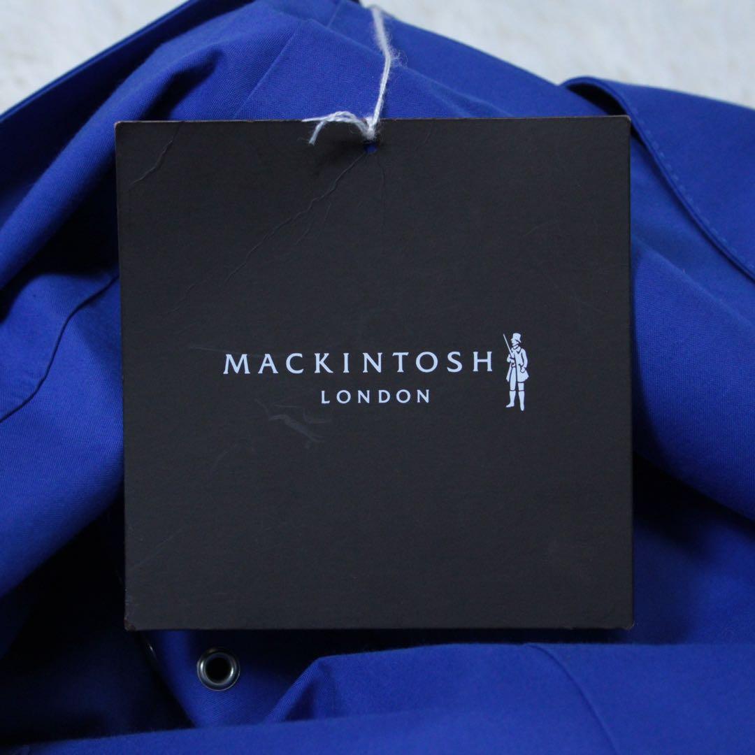 新品 MACKINTOSH ライナー付 ゴム引き ステンカラーコート 青 36