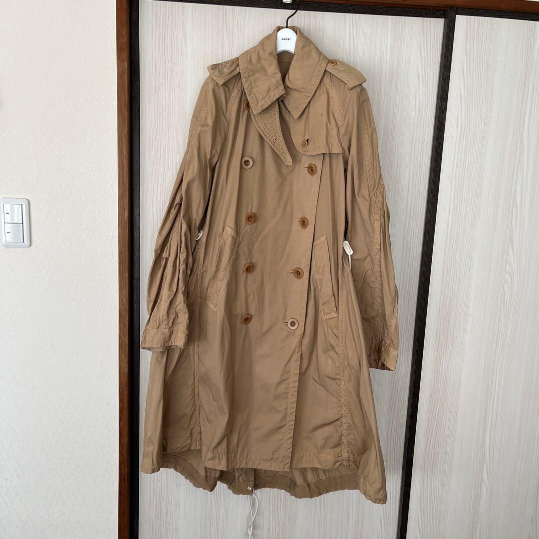新品未使用　sacai 　ベージュ トレンチコート
