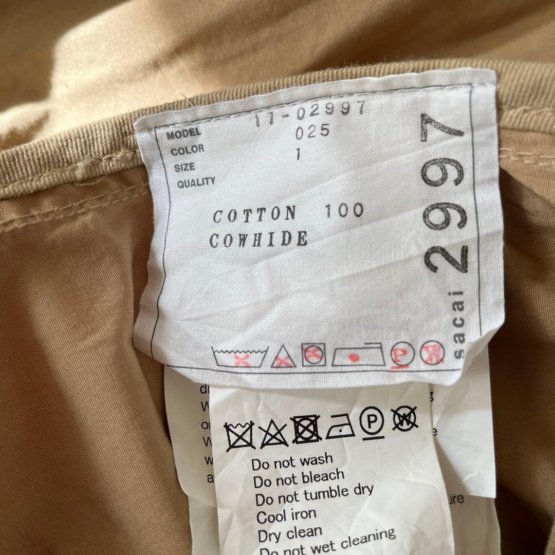 新品未使用　sacai 　ベージュ トレンチコート