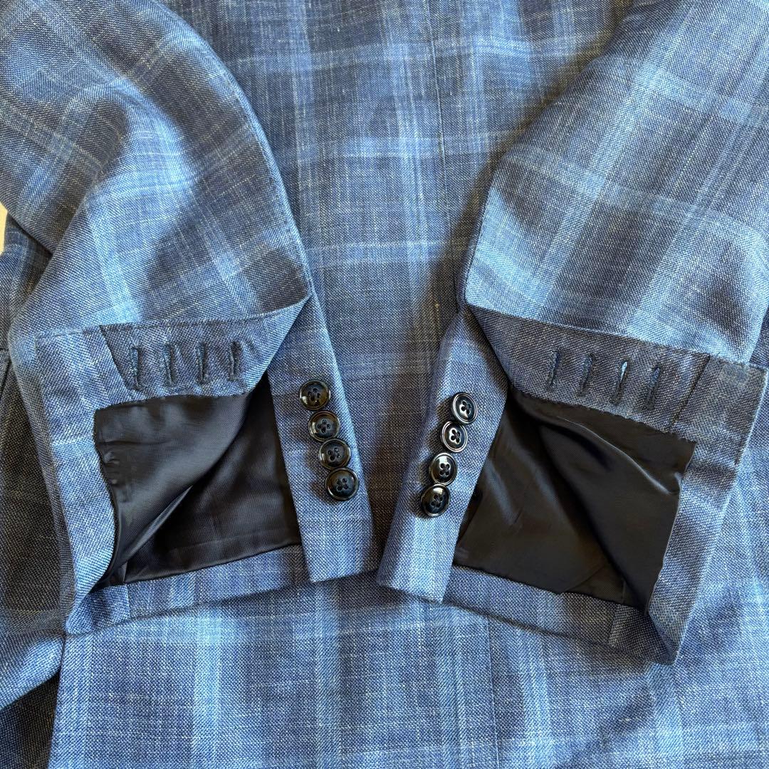 【BARBA×Loro Piana】テーラードジャケット ダブルブレスト 三者混