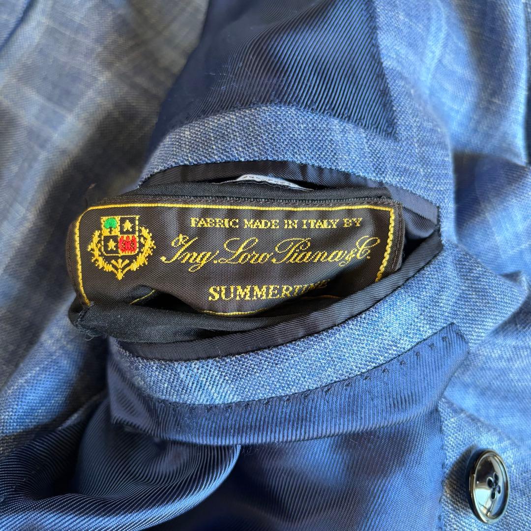 【BARBA×Loro Piana】テーラードジャケット ダブルブレスト 三者混