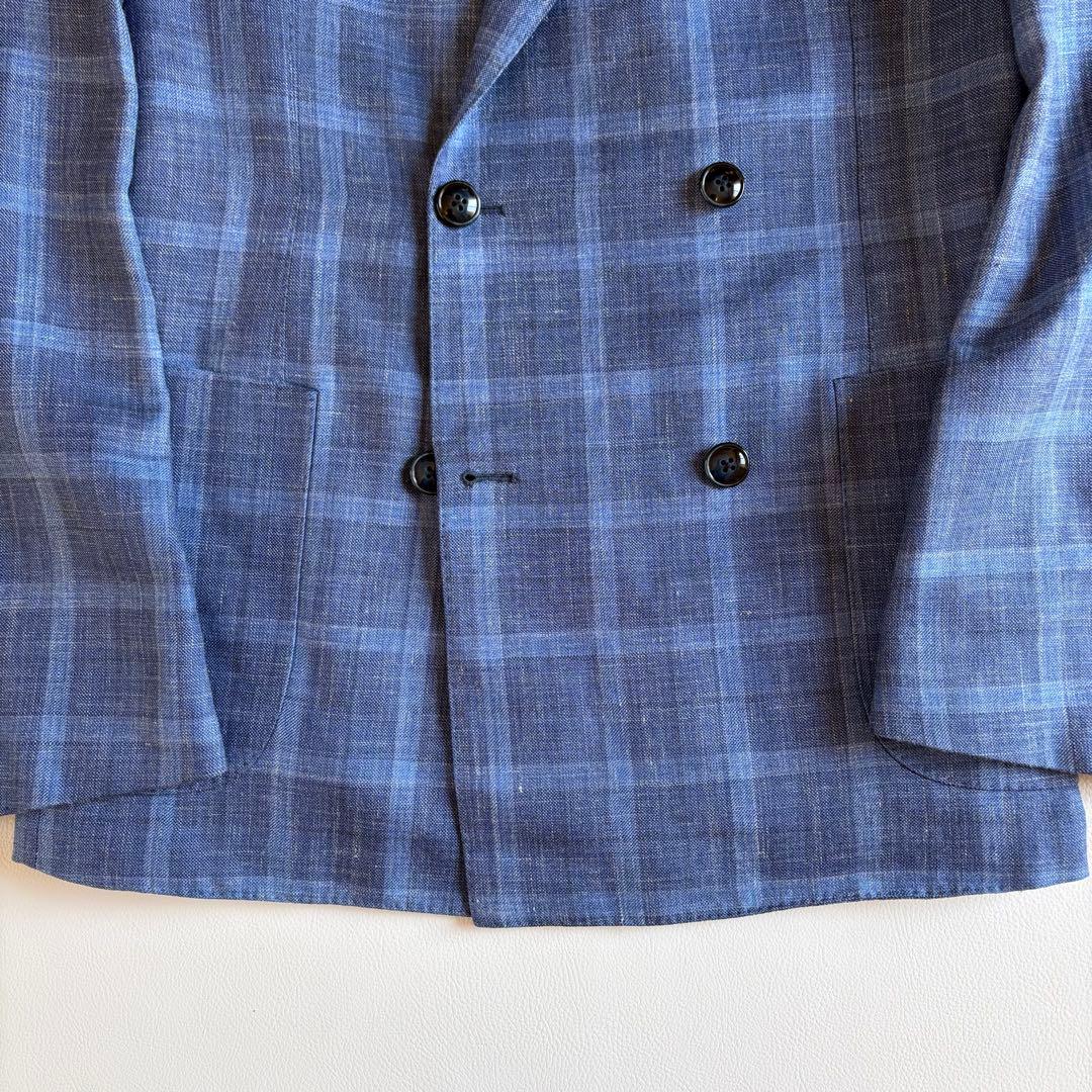 【BARBA×Loro Piana】テーラードジャケット ダブルブレスト 三者混