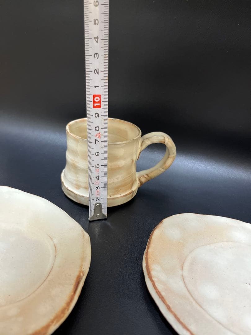 未使用品　粉引 珈琲盌 真 2客