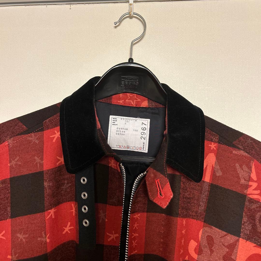 sacai × Eric Haze バッファローチェック ブルゾン