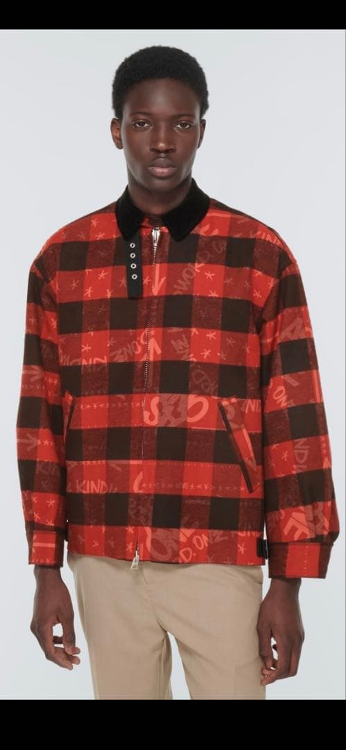 sacai × Eric Haze バッファローチェック ブルゾン