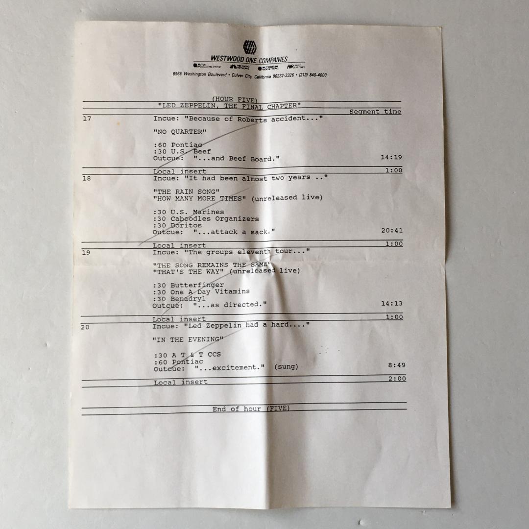 激レア オリジナル US Radio Disk LED ZEPPELIN 6CD
