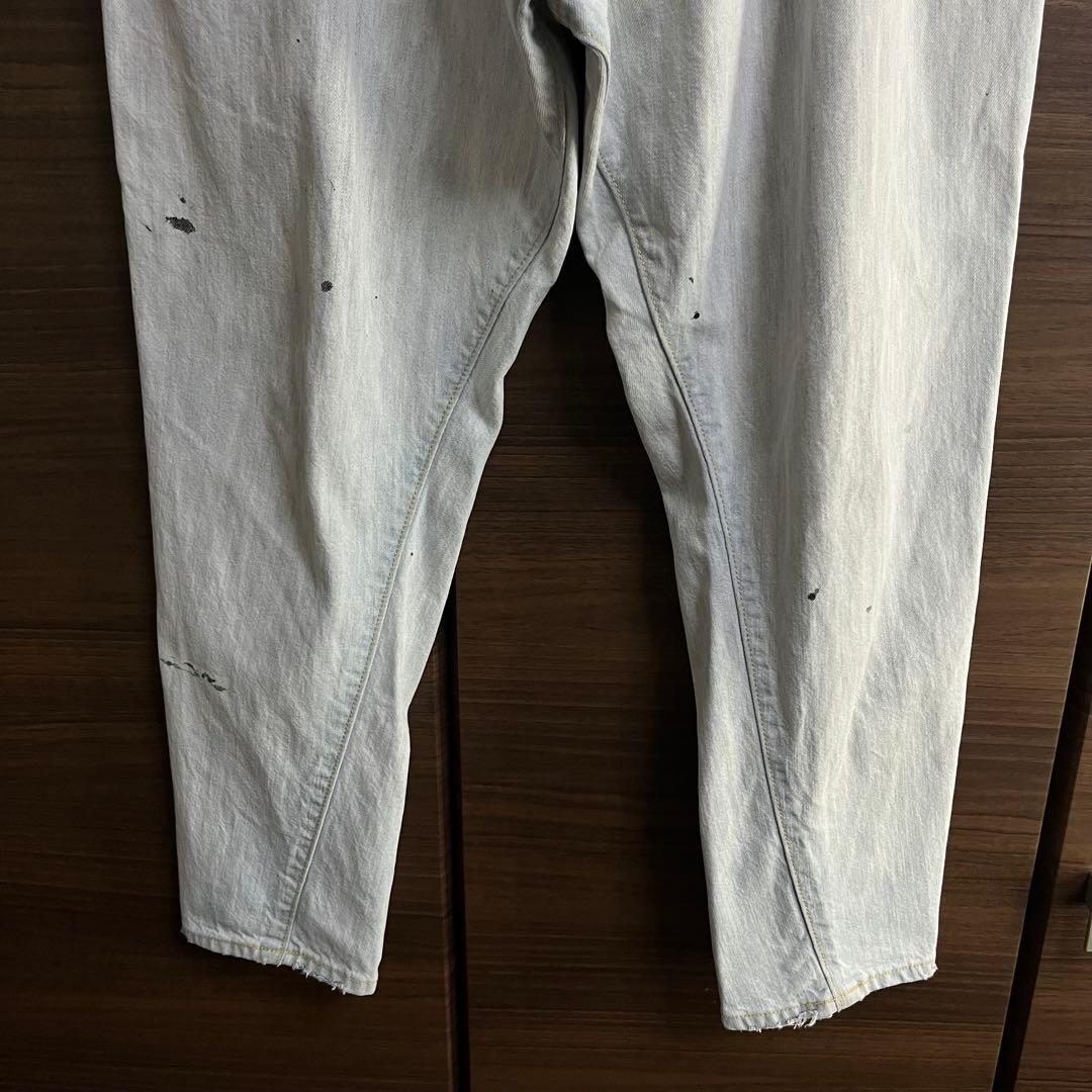 FRAPBOIS フラボア サルエル デニムパンツ ペイント ブリーチ加工 古着