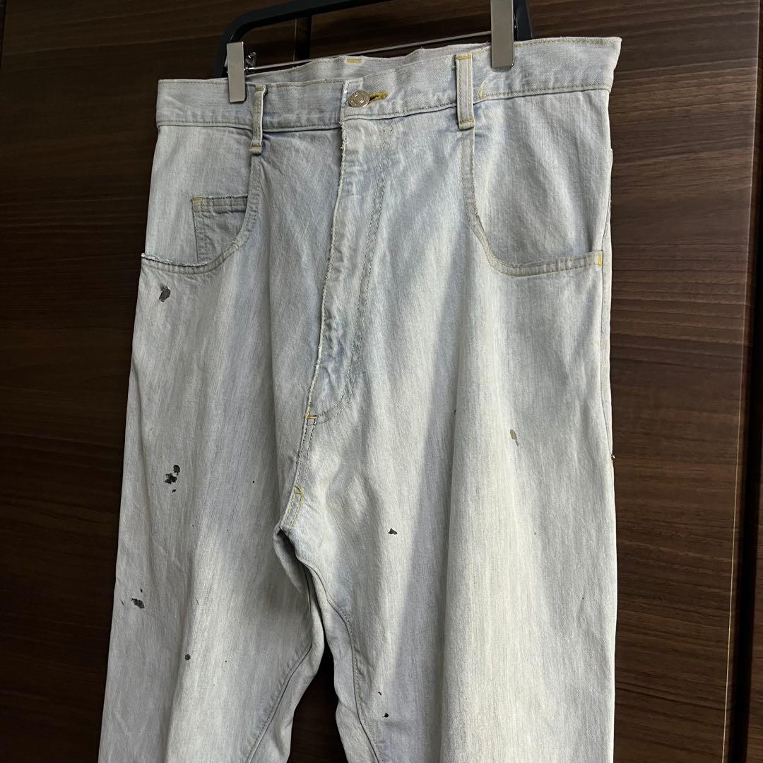 FRAPBOIS フラボア サルエル デニムパンツ ペイント ブリーチ加工 古着