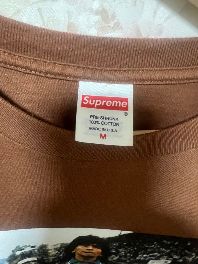 Supreme マラドーナ プリント Tシャツ M ブラウン
