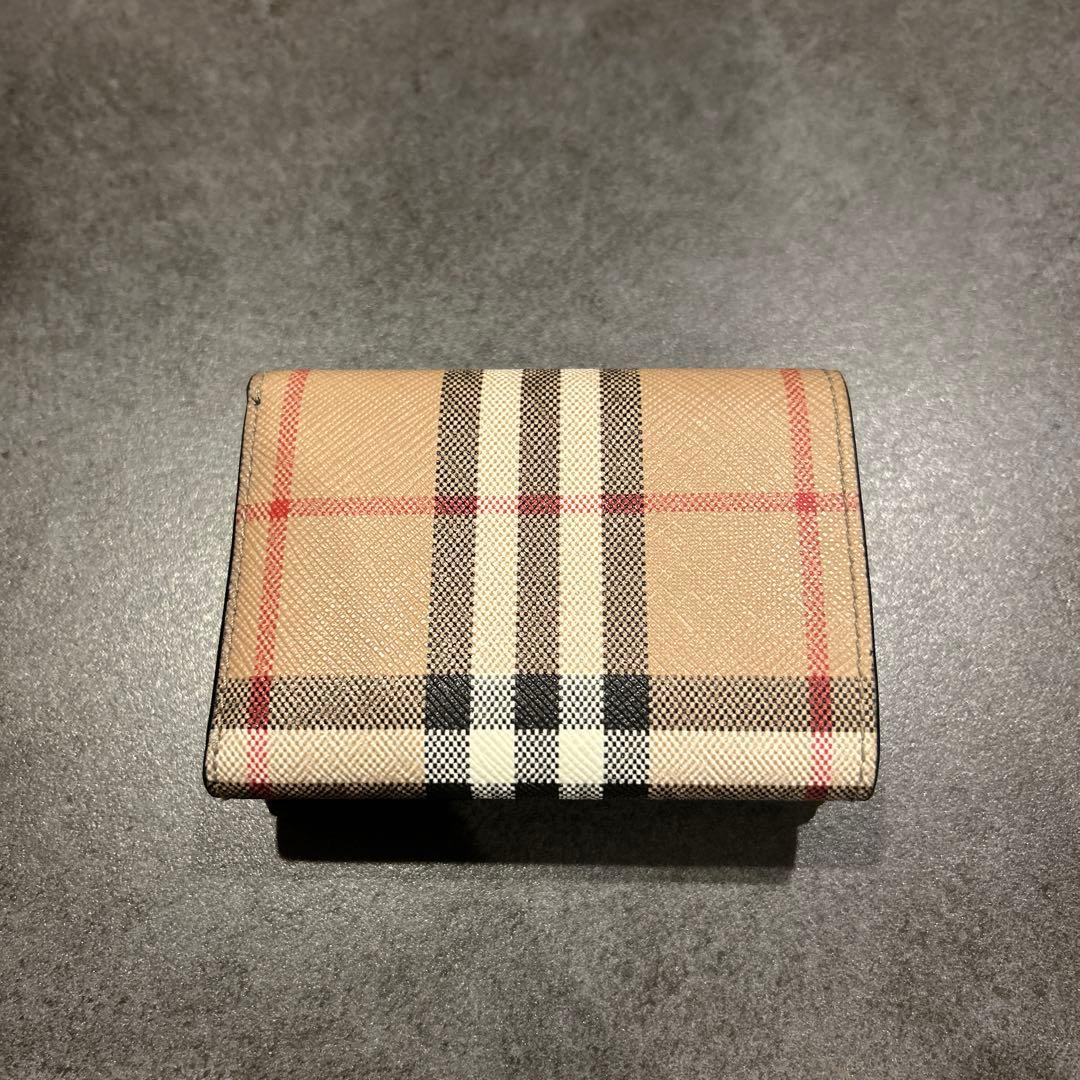 か*ん様 Burberry チェック柄 三つ折り財布