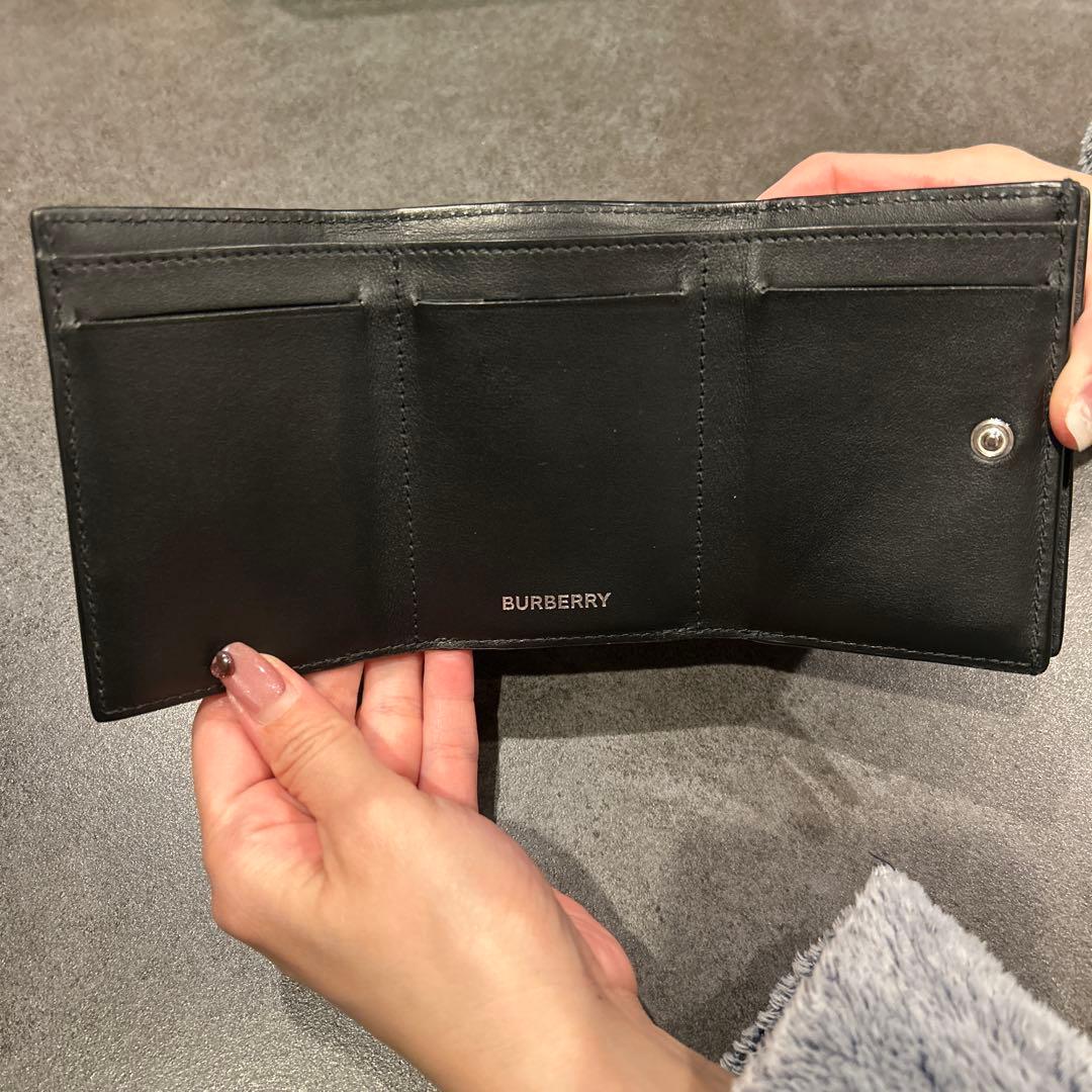 か*ん様 Burberry チェック柄 三つ折り財布