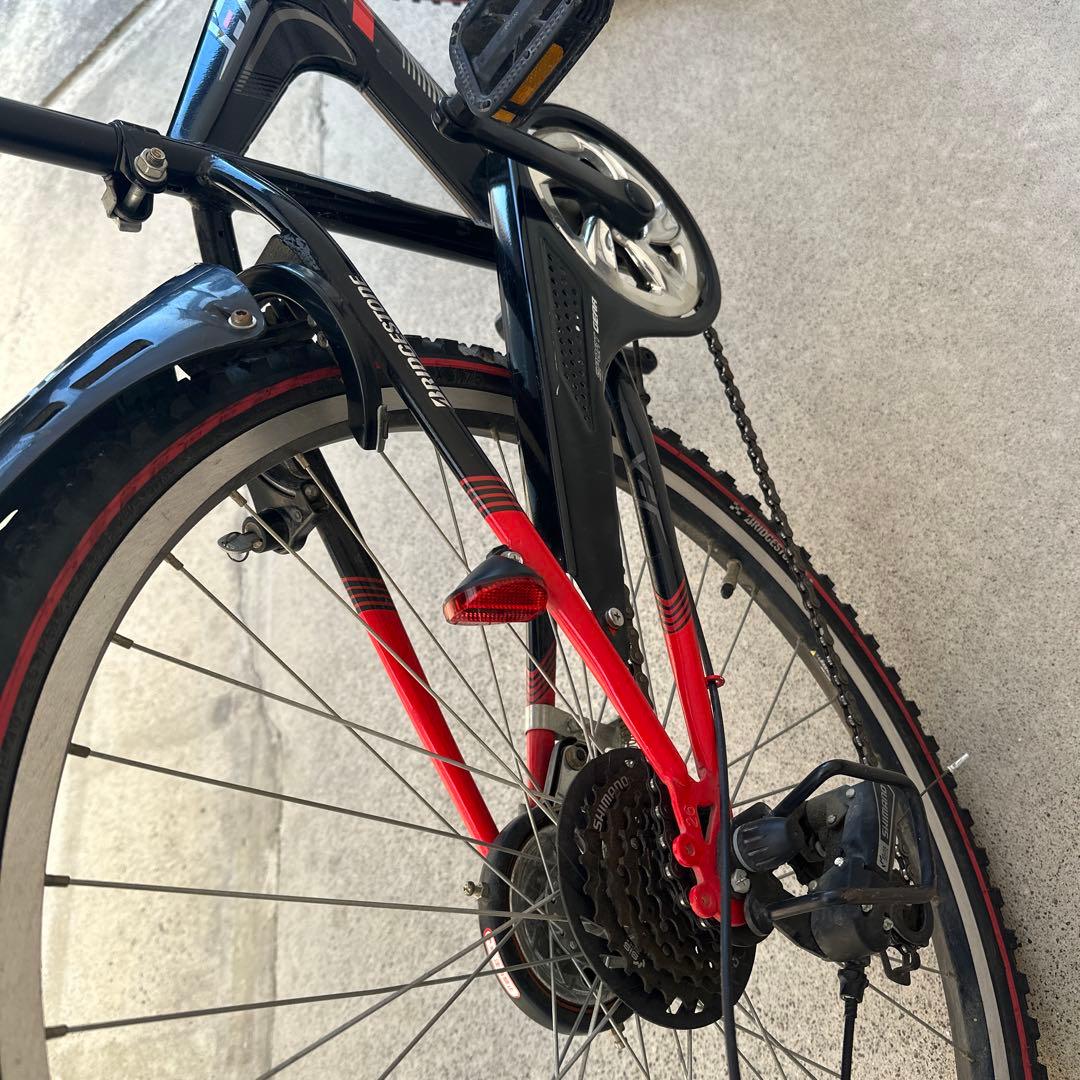 【引取限定】BRIDGESTONE 子供用自転車 ブラック/レッド