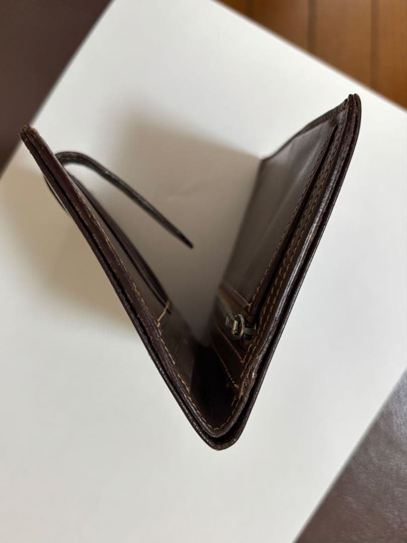 エルメス　べアンコンパクト　ゴールド　レザー二つ折り財布