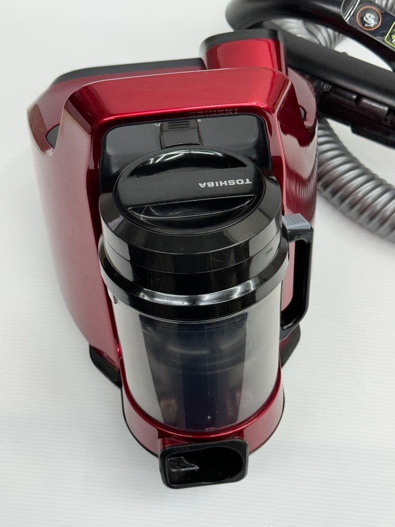 中古　掃除機　本体　東芝 VC-CF31 サイクロン 赤　ダスト　ホースセット