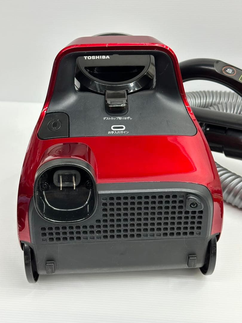中古　掃除機　本体　東芝 VC-CF31 サイクロン 赤　ダスト　ホースセット