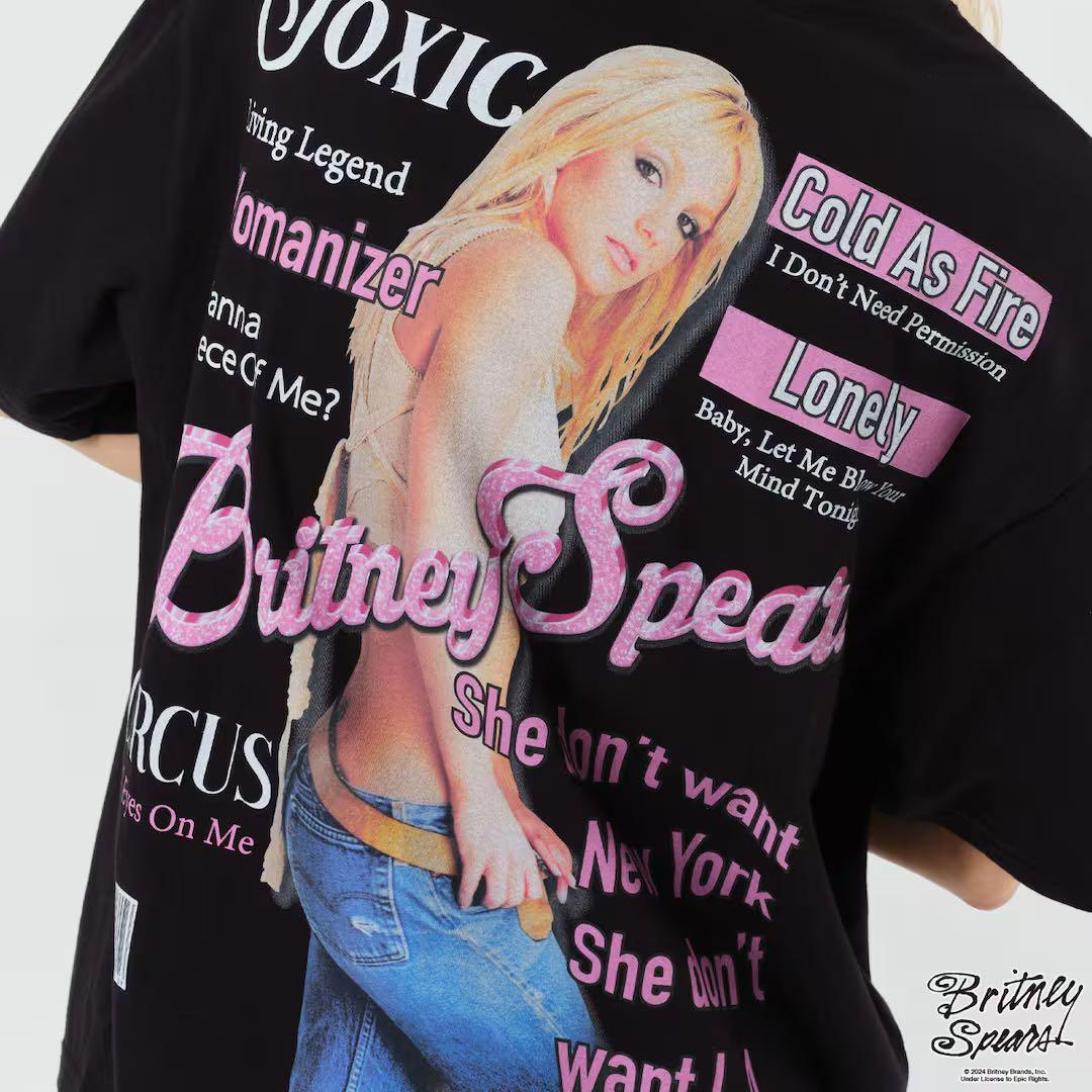 【中西裕之】Britney Spears printTシャツ 黒