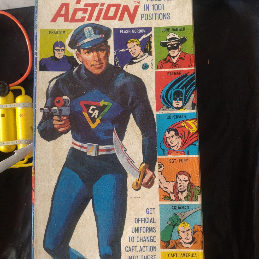 希少/IDEL/Captain Action フィギュア(備品・箱付)昭和レトロ