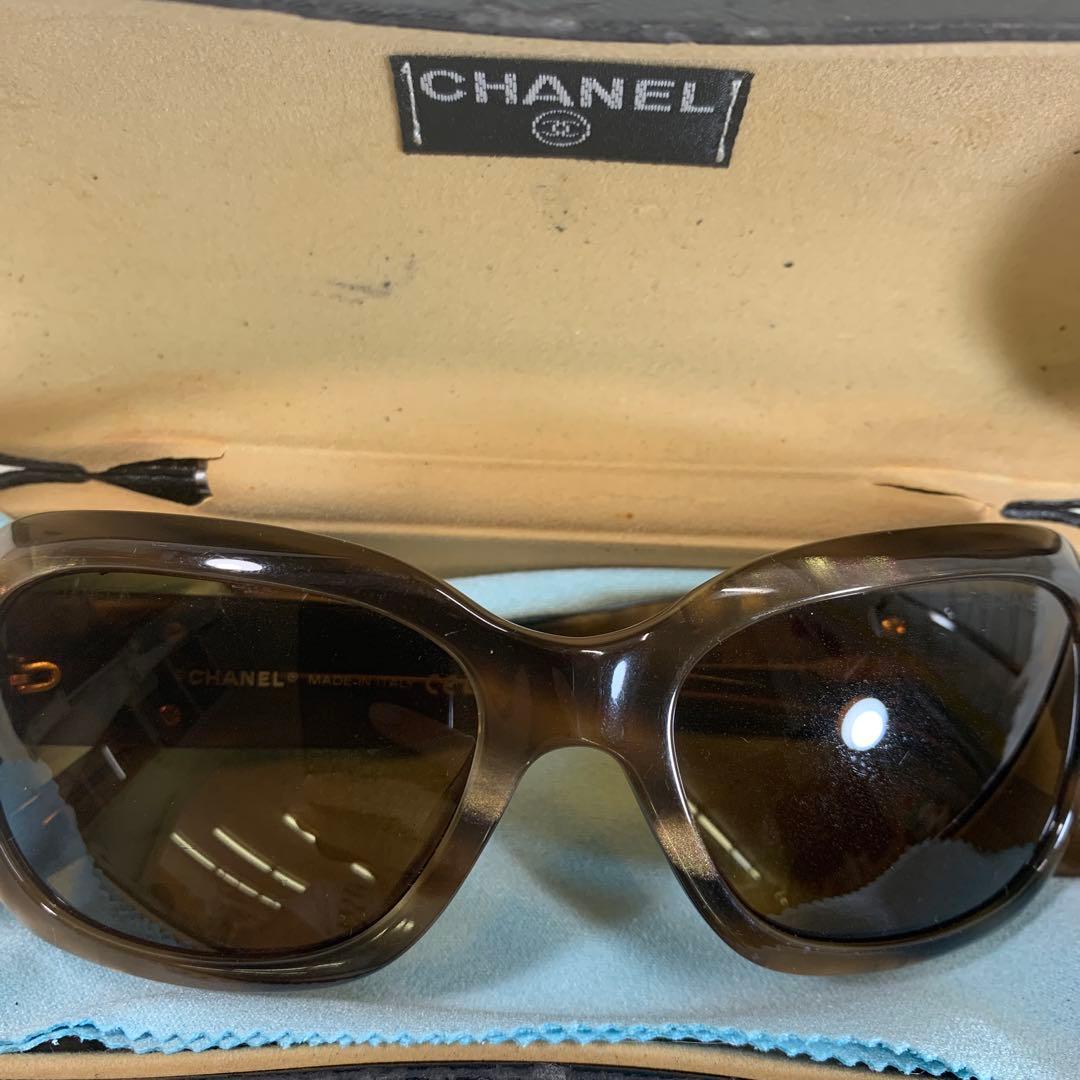 CHANEL ブラウンサングラス5102ココマーク、ケース付き