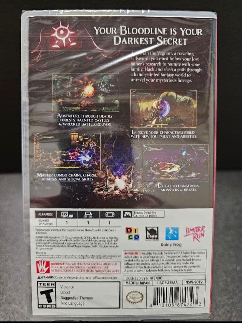 Switch Sword of the Vagrant 北米版