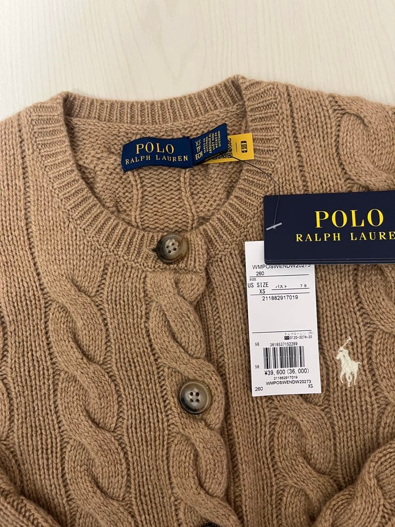 最終値下げ　ラルフローレン　ロングスリーブカーディガン