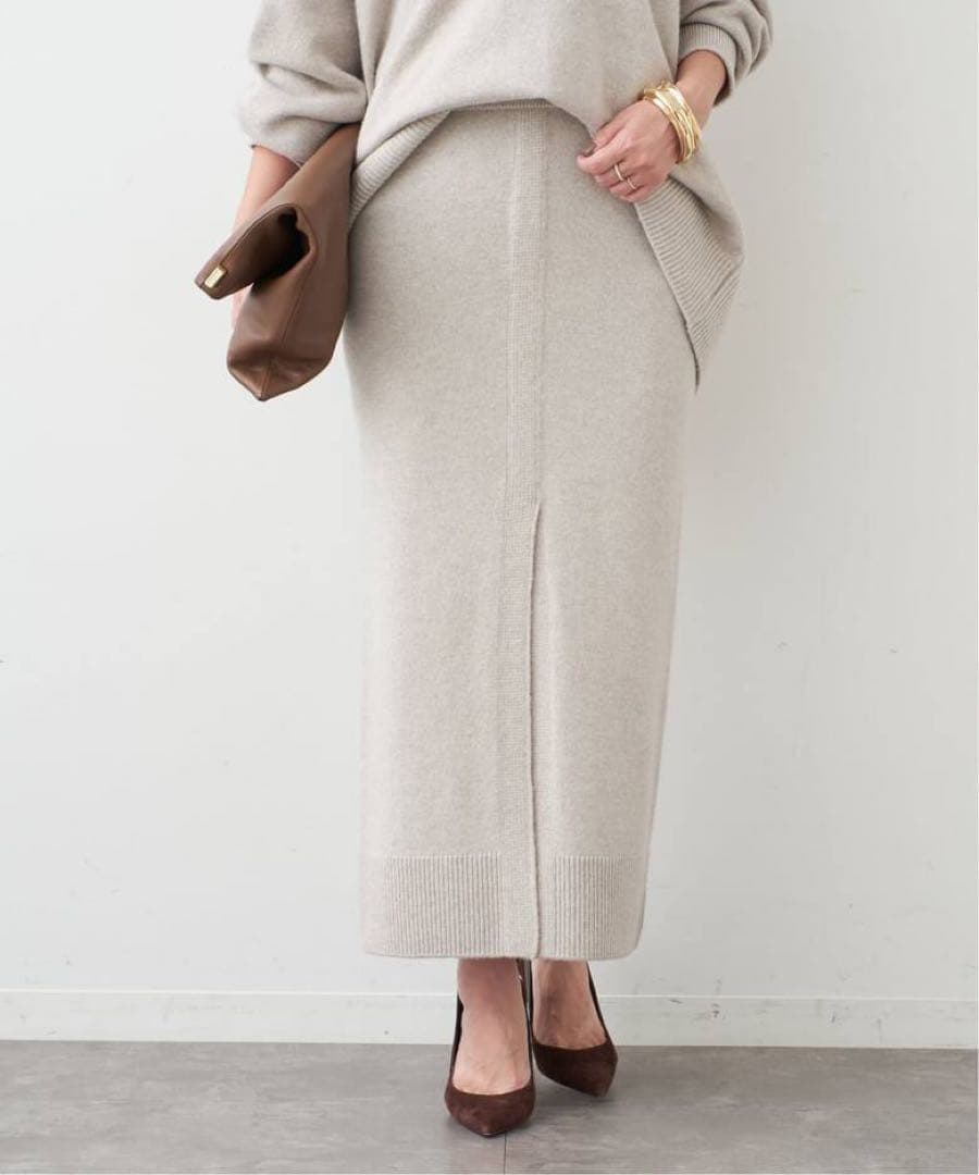 ドゥーズィーエムクラス　24AW OLBIA スリット スカート　黒　３６
