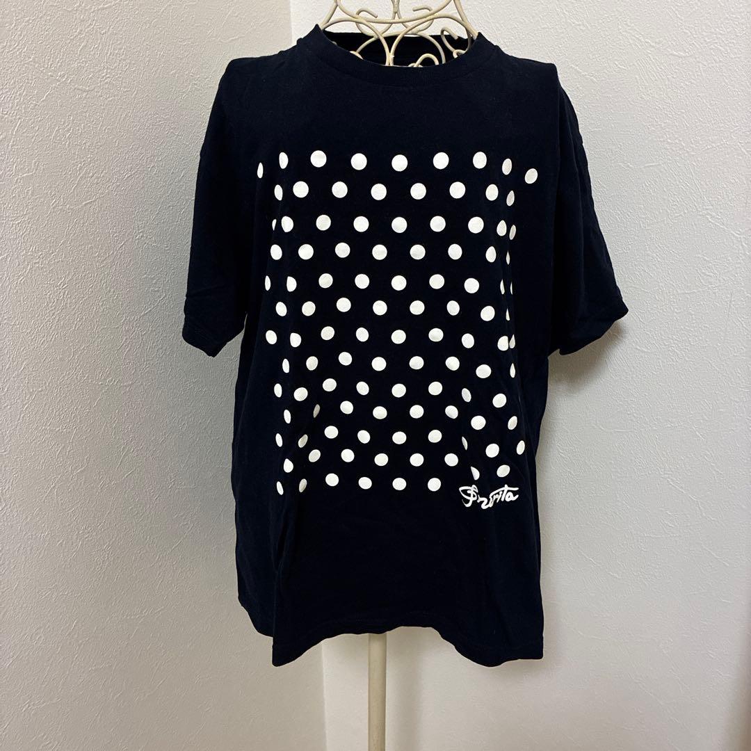 成田昭次　ドット柄 ネイビー 半袖Tシャツ　完売品