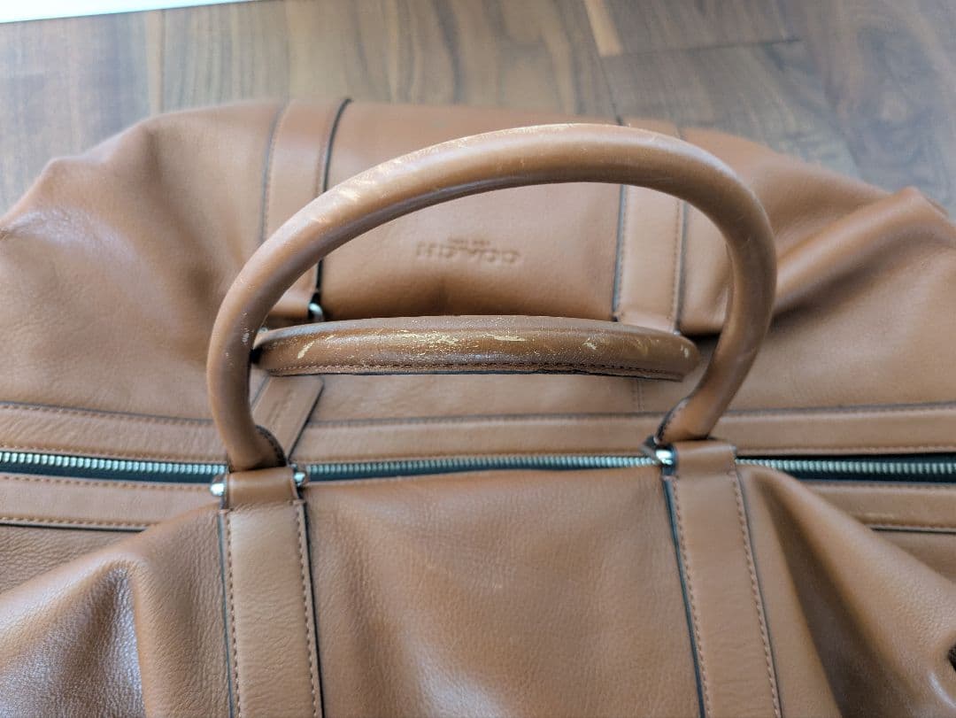【美品】COACH ブラウンレザー ボストンバッグ