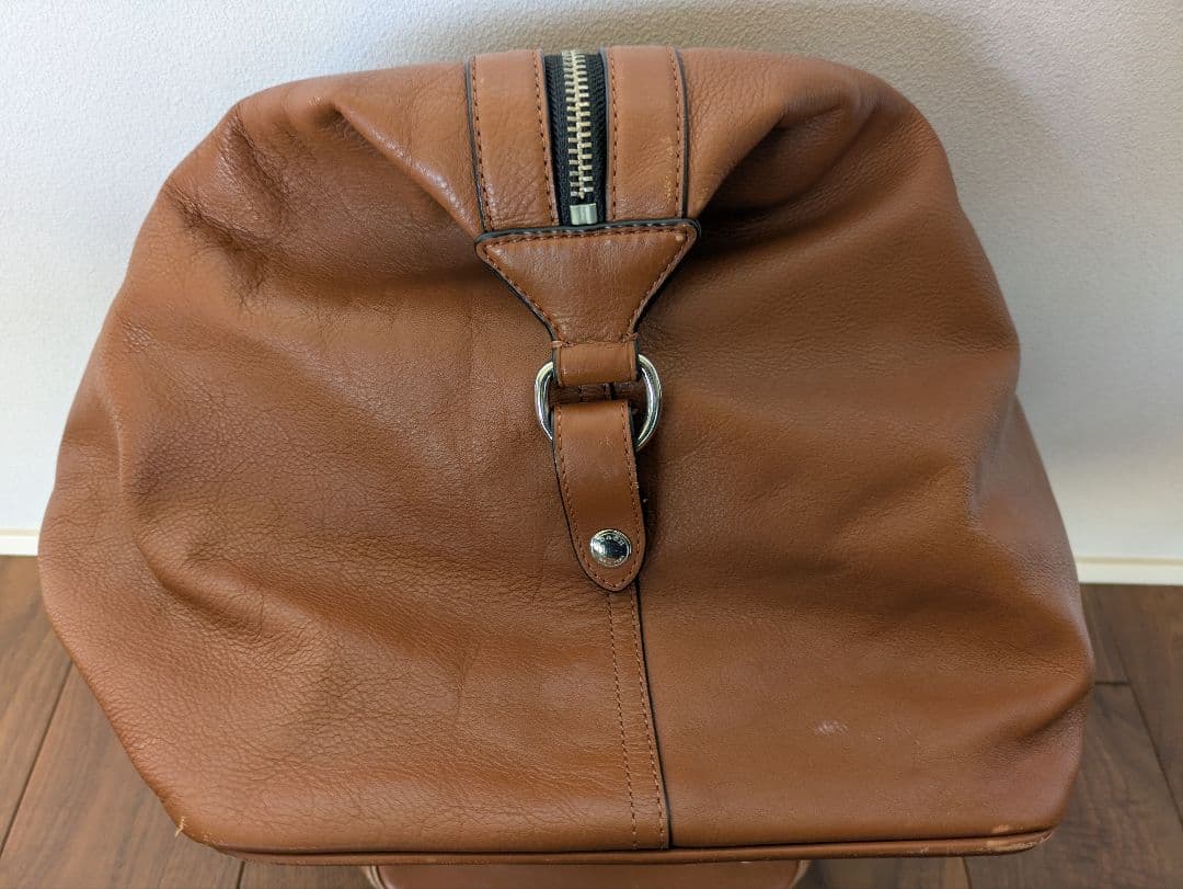【美品】COACH ブラウンレザー ボストンバッグ