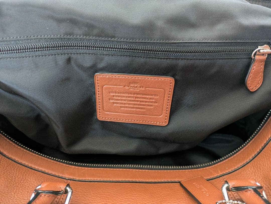 【美品】COACH ブラウンレザー ボストンバッグ