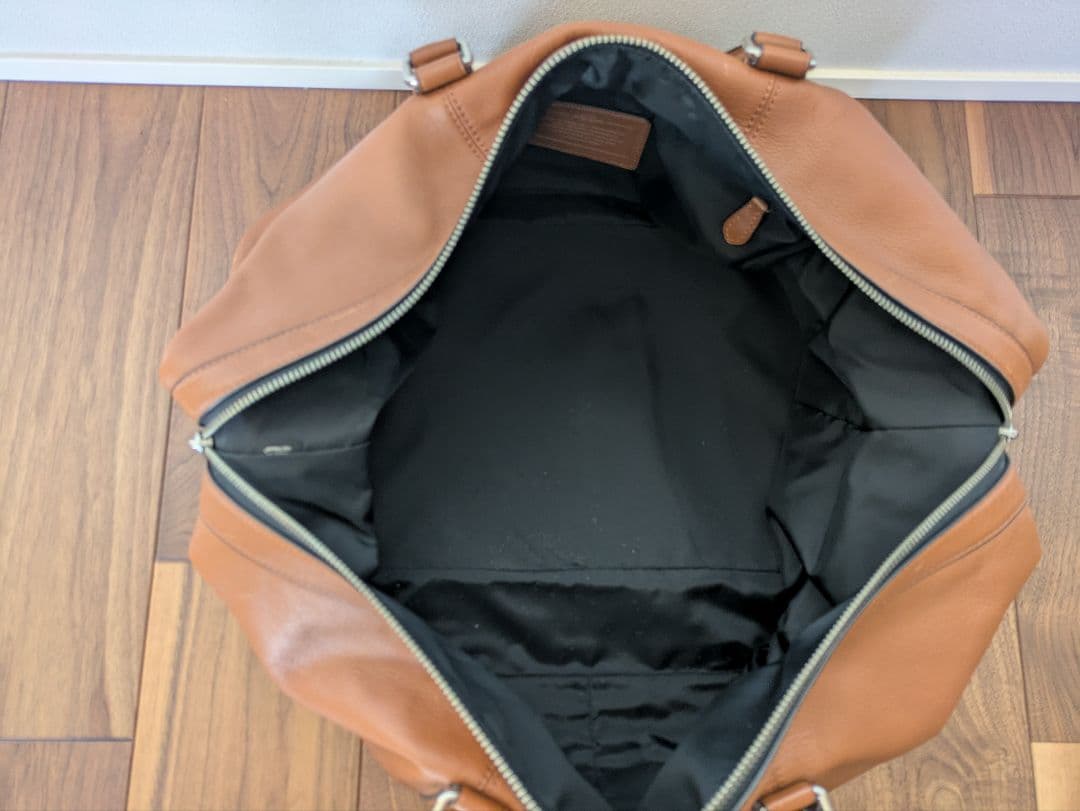 【美品】COACH ブラウンレザー ボストンバッグ