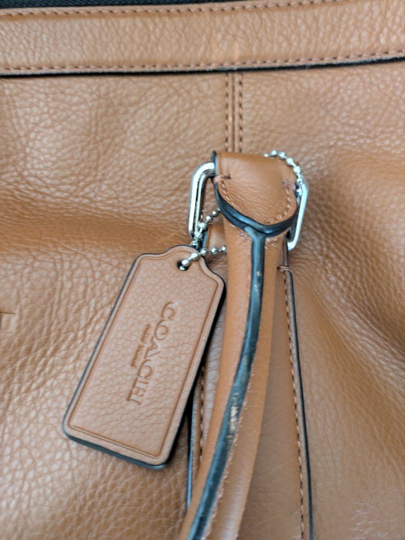 【美品】COACH ブラウンレザー ボストンバッグ