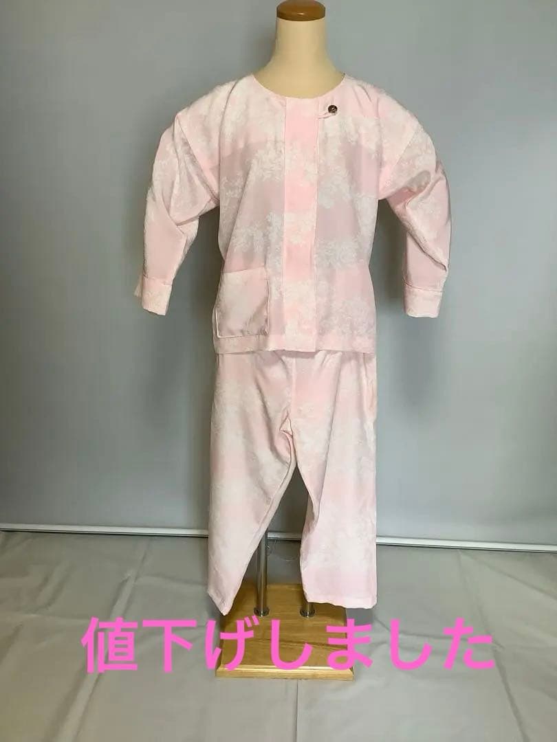 長襦袢反物から仕立てたシルクパジャマ　③