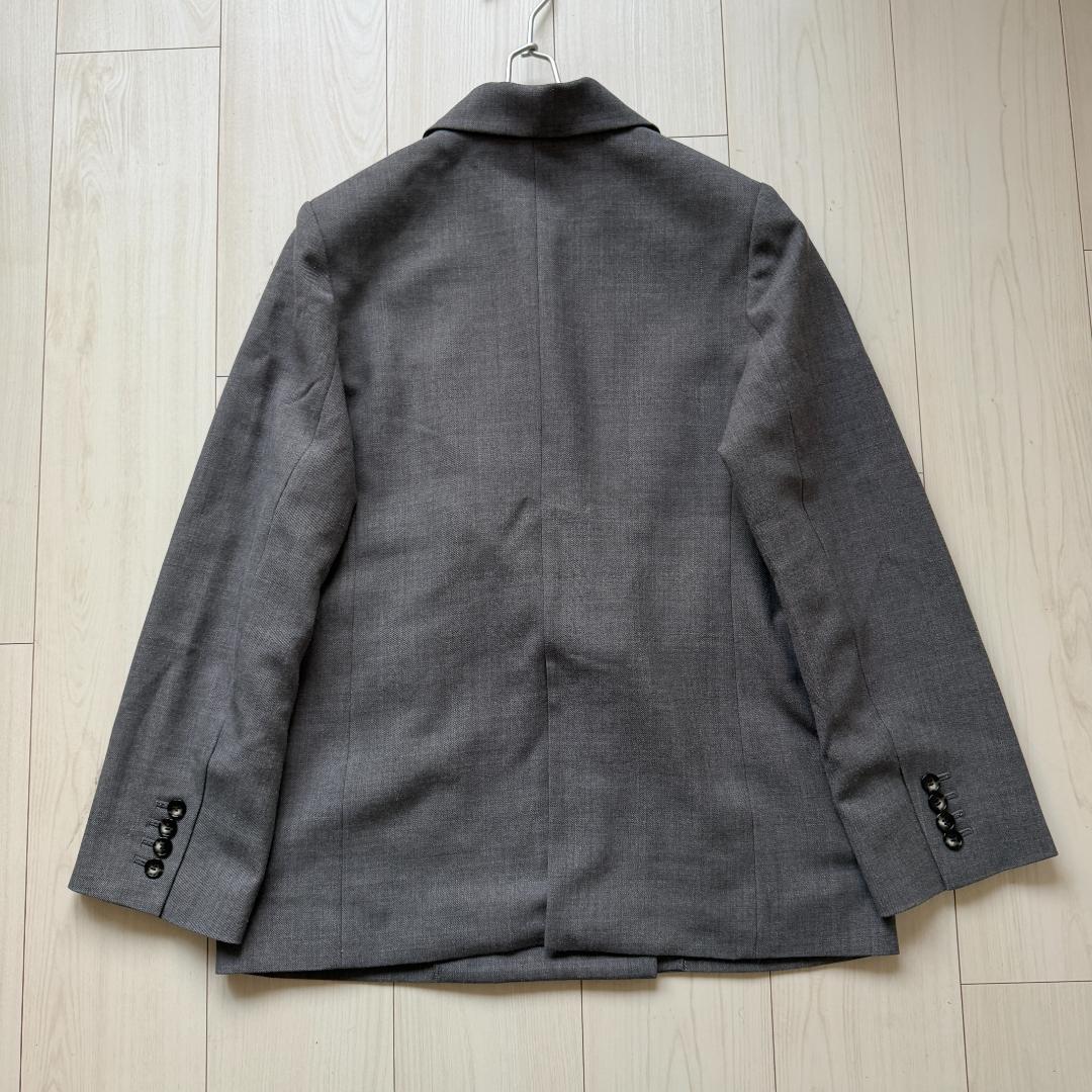 美品✨イエナ　ウール混ギャバ Wブレストジャケット　IENA ジャケット グレー