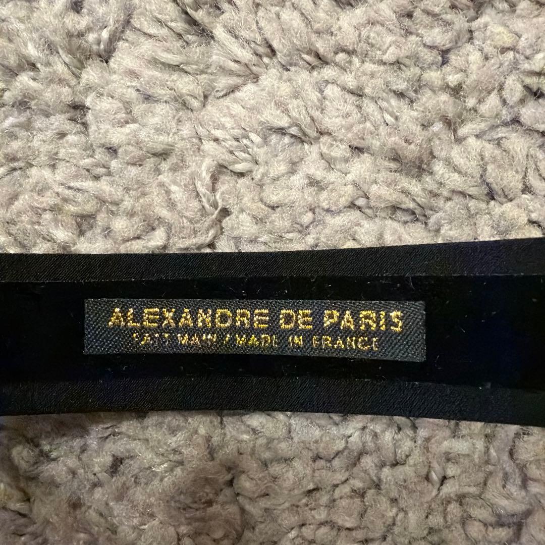 ALEXANDRE DE PARIS ブラック サテン カチューシャ 2.5cm