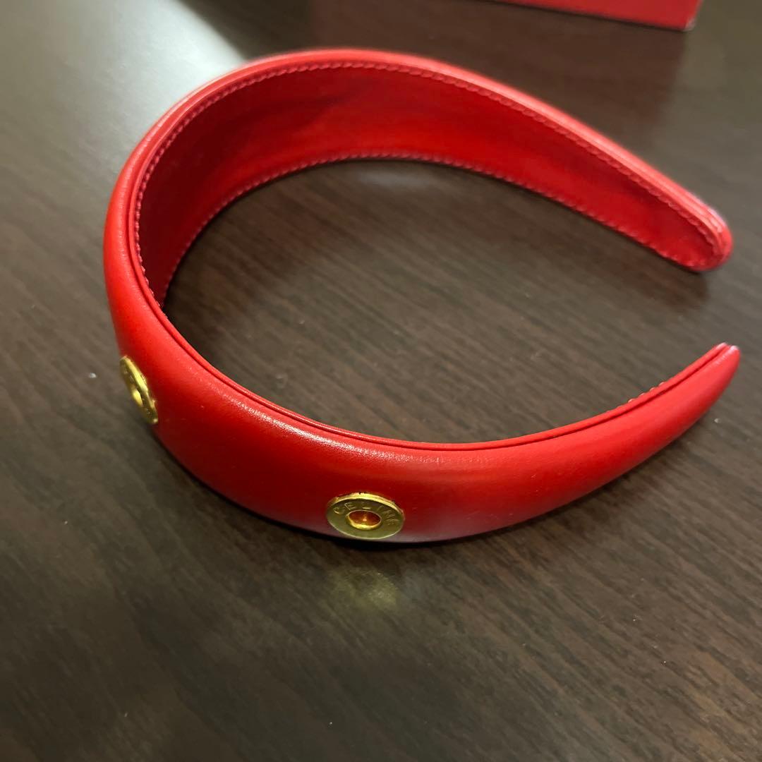 希少　レアなCELINE レッド カチューシャ