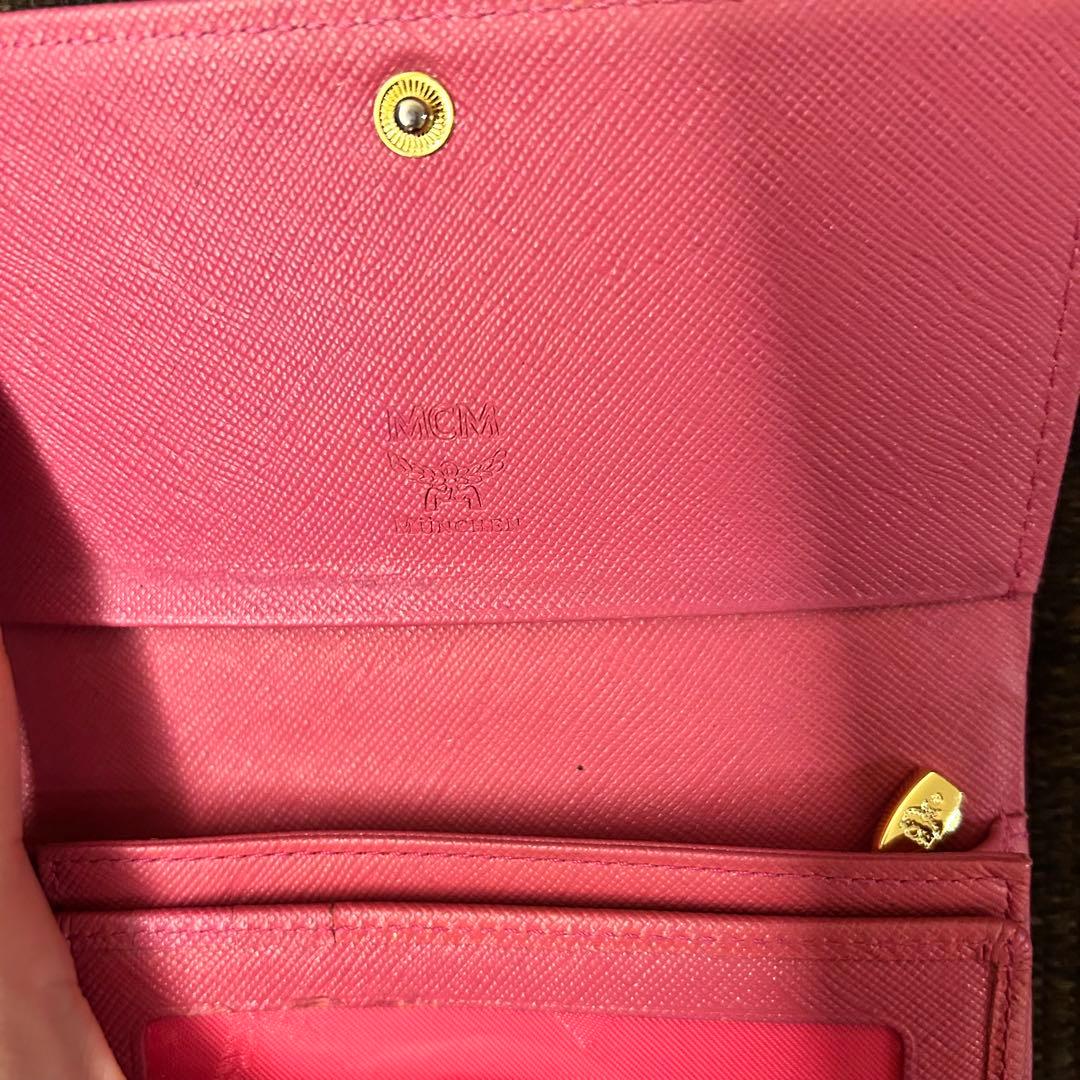 MCM 三つ折り財布 ピンク ラビット うさぎ 韓国ロッテ免税店購入収納たっぷり