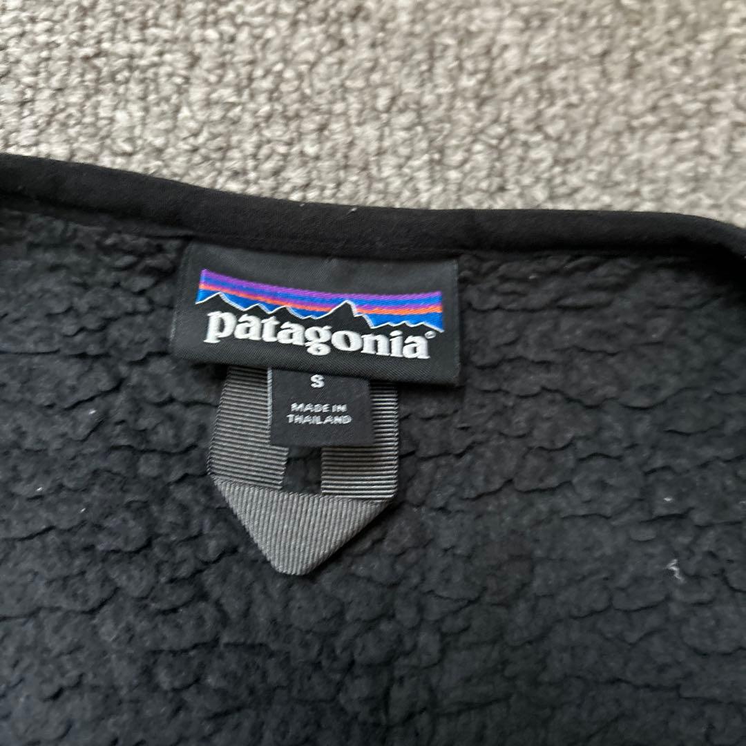 patagonia フリースベスト S 黒