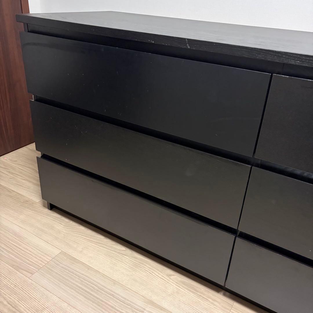 IKEA チェスト・タンス 160x78cm MALM マルム ブラック