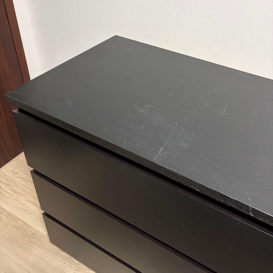 IKEA チェスト・タンス 160x78cm MALM マルム ブラック