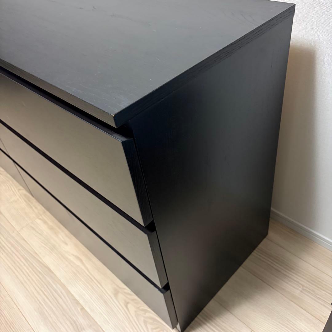 IKEA チェスト・タンス 160x78cm MALM マルム ブラック